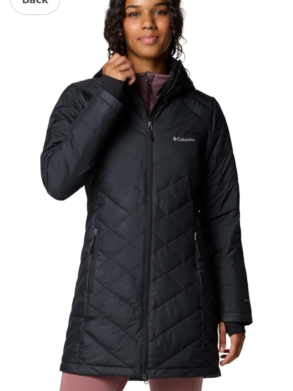 Columbia Women's Heavenly Long Hooded Jacket with Omni heat reflective lining